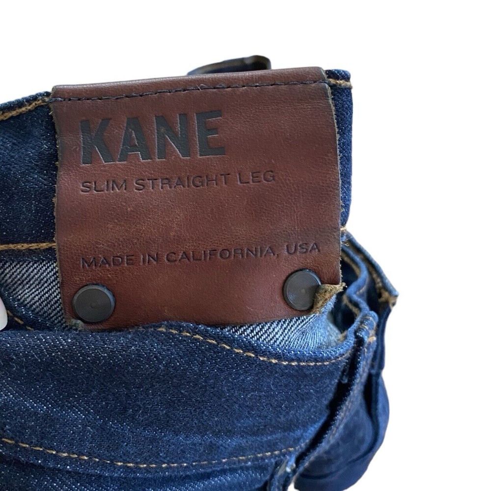 J Brand Men's Kane Jeans Size 32 Dark Blue Wash Slim Straight Leg Denim Pants - Picture 4 of 9